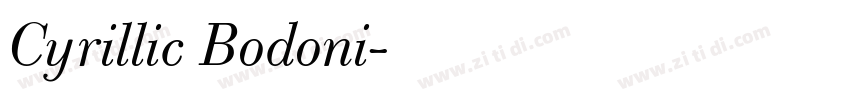 Cyrillic Bodoni字体转换